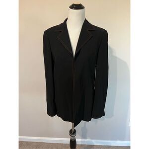 Escada women black jacket long sleeves size 38 May fit US 8-10